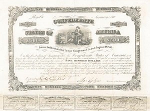 Confederate $500 Bond